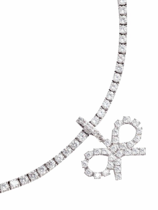 Self Portrait: Necklaces & Chokers online - Crystal Bow Tennis Necklace