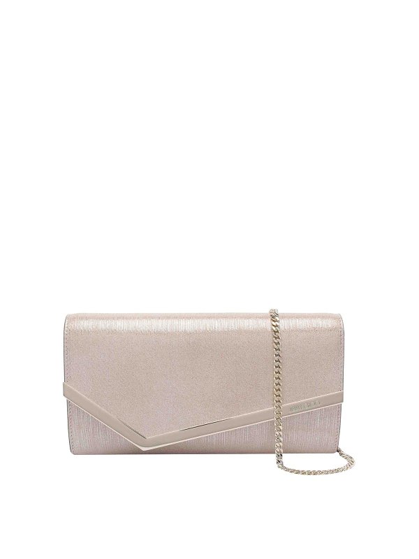 JIMMY CHOO: クラッチバッグ - クラッチバッグ - 金