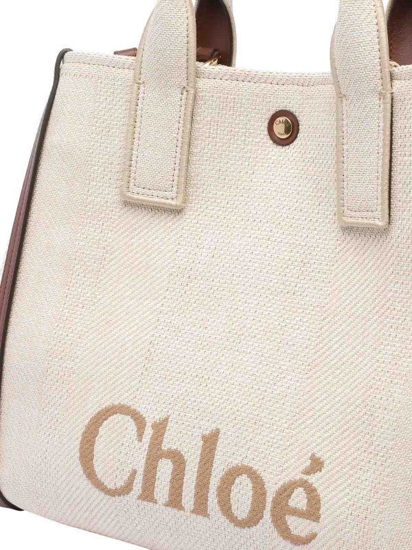 White  Carry Tote Bag shop online: CHLOE