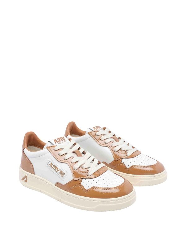 AUTRY: trainers online - Brown Medalist Low Sneakers