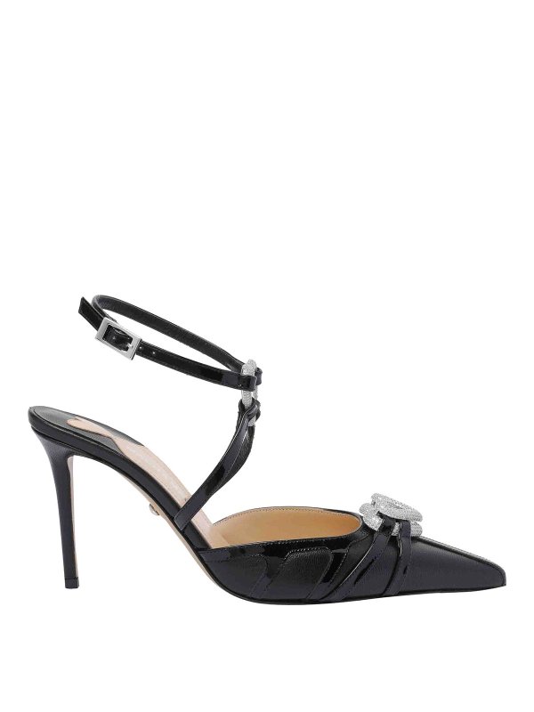 MACH & MACH: court shoes - Mach&Ampmach Black Double Heart Pumps