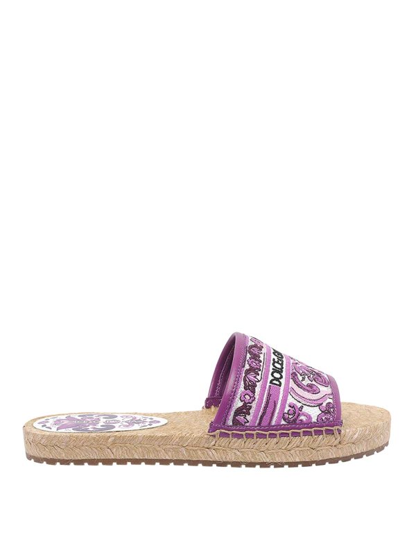DOLCE & GABBANA: espadrilles - Dolce & Amp Gabbana Purple Espadrilles