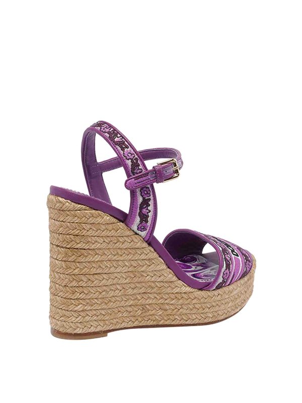 The Best Shops DOLCE & GABBANA: espadrilles - Maiolica Embroidery Wedges