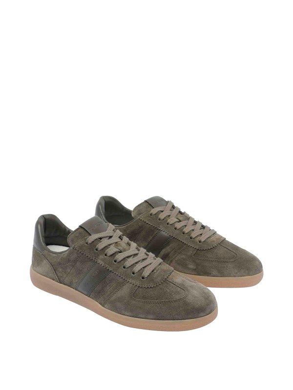 TOM FORD: trainers online - Olive Suede Archer Sneakers