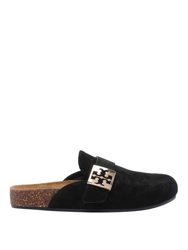 TORY BURCH: mules shoes - Black Mellow Mules