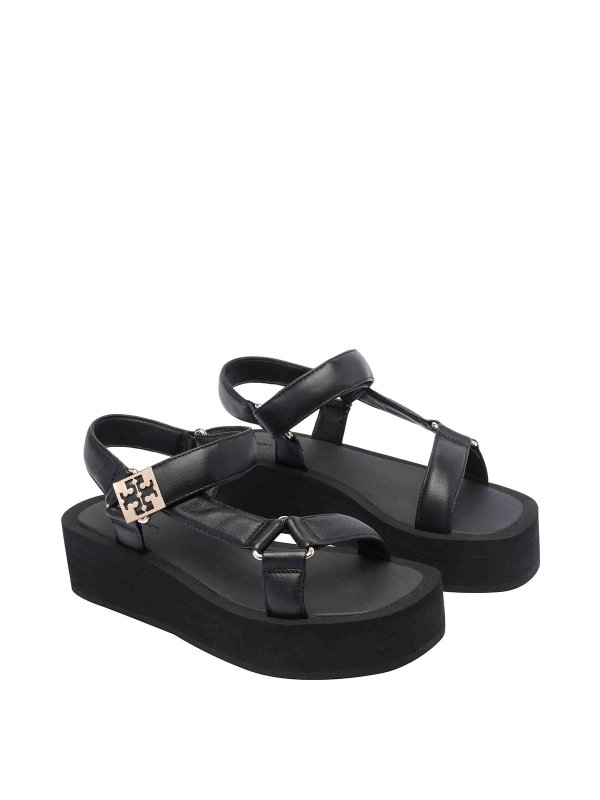 TORY BURCH: sandals online - Black Mellow Platform Sandals