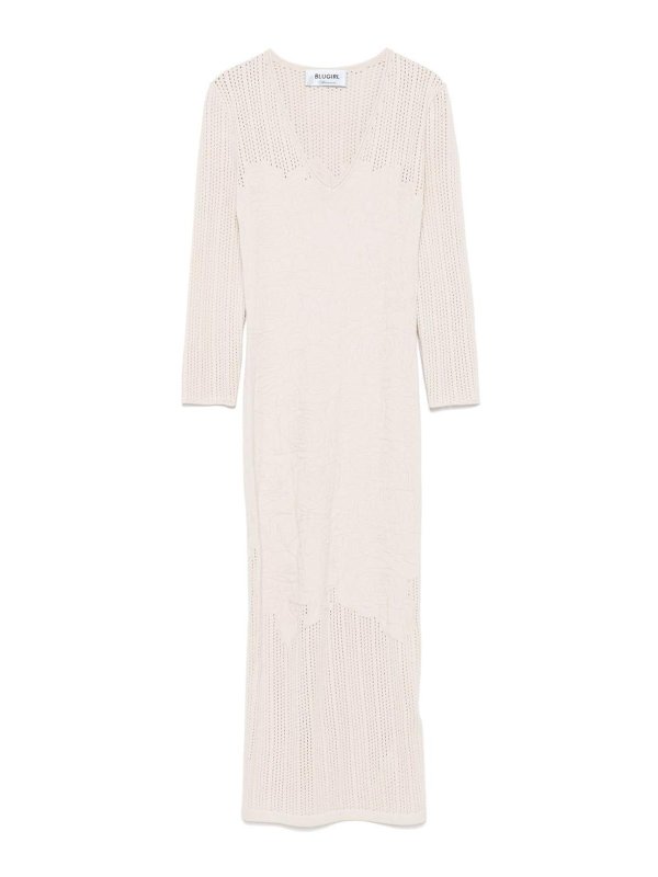 BLUGIRL: ショートドレス - ショートドレス - ベージュ