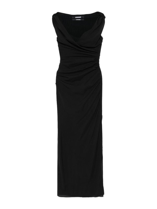 ワンピース JACQUEMUS Woman Dress Black 251DR1301555 990 Jacquemus Dress in Dark Obsidian/Black – SVRN