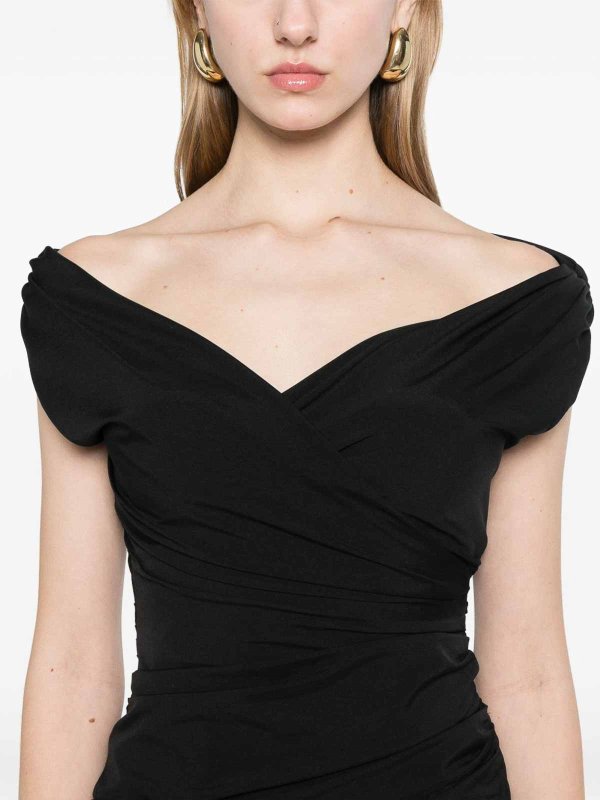 パーティードレス JACQUEMUS 233DR079 1495 990 Dresses Black La Saudade brodée (233DR079-1495-990-BLACK)