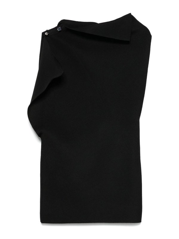 Jacquemus Black Asymmetric Short Dress La Mini Robe