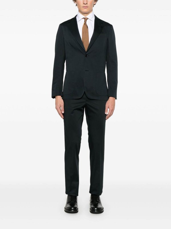 The Best Shops LARDINI: formal suits - Navy Blue Cotton Blended Suit