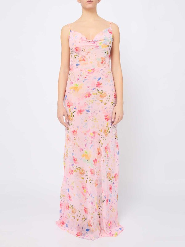 The Best Shops MAR DE MARGARITAS: abiti lunghi - Abito lungo rosa con stampa floreale