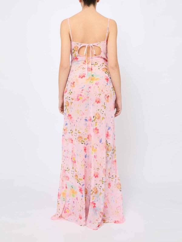 Abito lungo rosa con stampa floreale shop online: MAR DE MARGARITAS