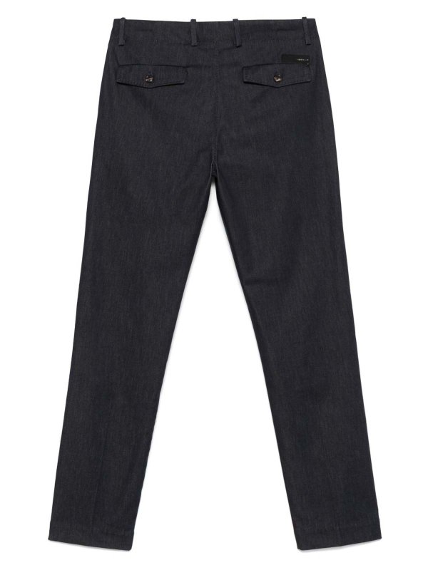 RRD Roberto Ricci Designs: casual trousers online - Navy Blue Trousers