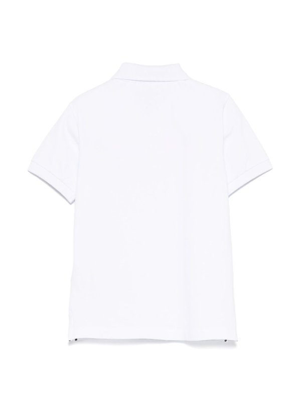 STONE ISLAND: polo shirts online - White Polo Shirt With Logo And Bottons