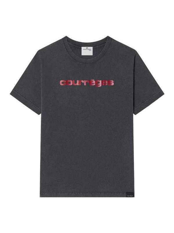 Courreges: Tシャツ - Tシャツ - 赤