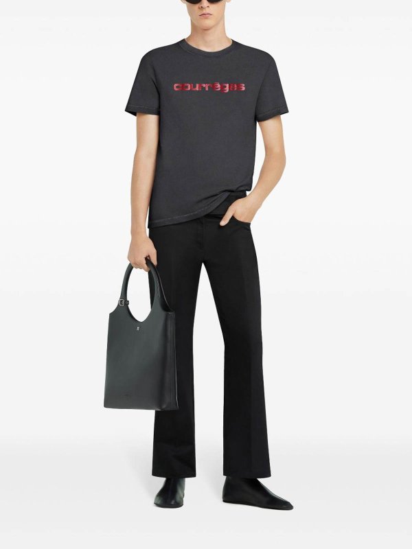 Courreges: Tシャツ online - Tシャツ - 赤