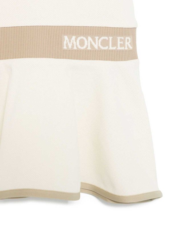 MONCLER: ニーレングスドレス online - 膝丈ドレス - ベージュ