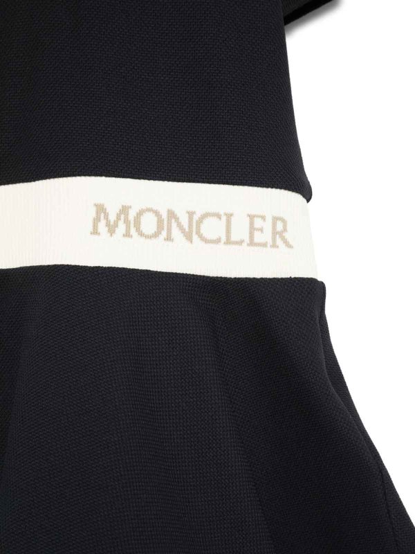 MONCLER: abiti al ginocchio online - Abito polo piquet patch patch