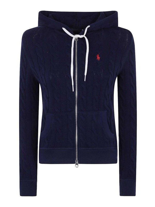 POLO RALPH LAUREN: Sweatshirts & Sweaters - Blue Hoodie