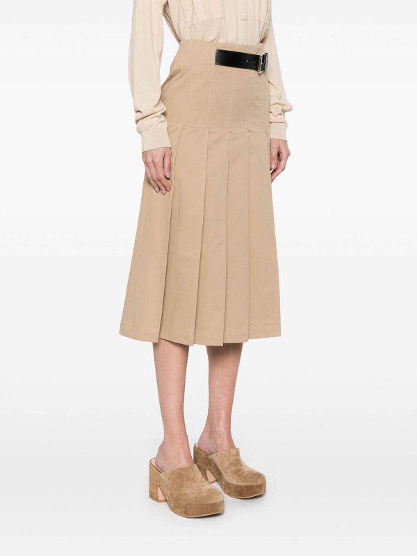 The Best Shops Semicouture: Knielange und Midi Röcke - Midirock - Hellbraun