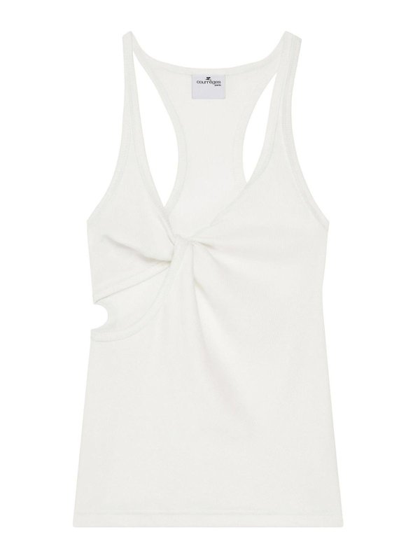 Courreges: Tops & Débardeurs - Top - Blanc