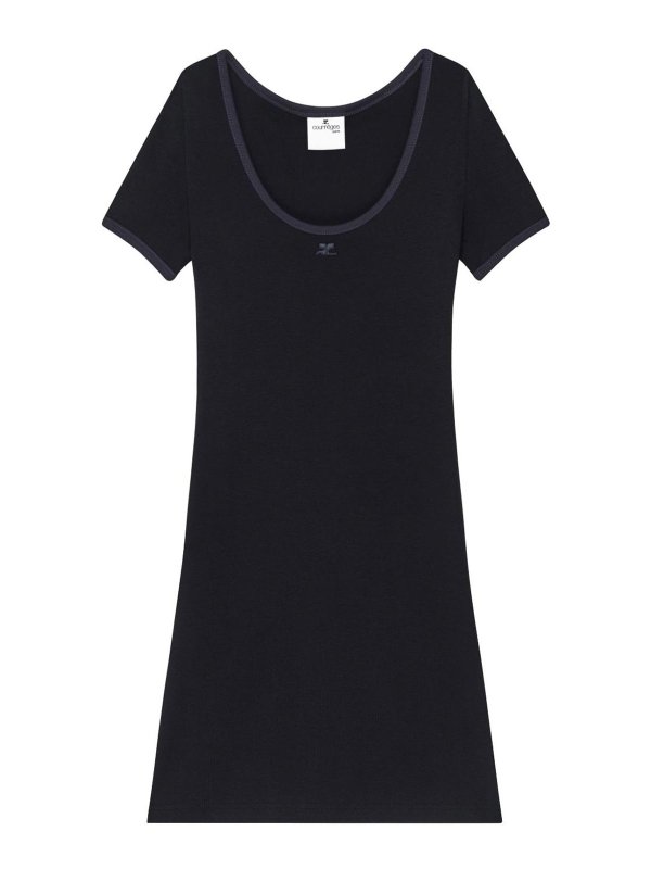 Courreges: Vestidos cortos - Vestido Corto - Negro