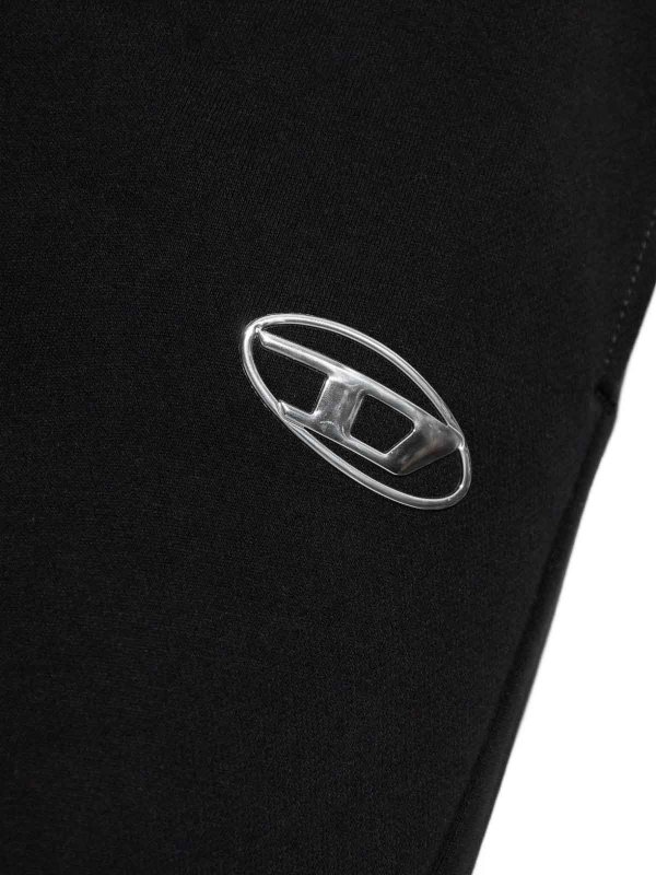 The Best Shops DIESEL: tracksuit bottoms - Black Cotton Sweatpants With Logo