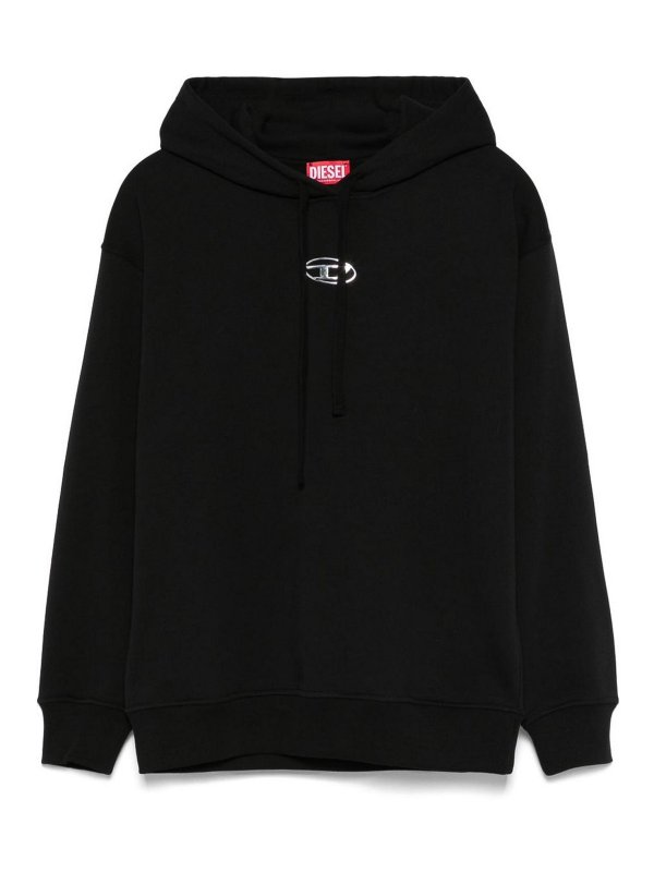 DIESEL: Sweatshirts & Sweaters - Black Cotton  Hoodie