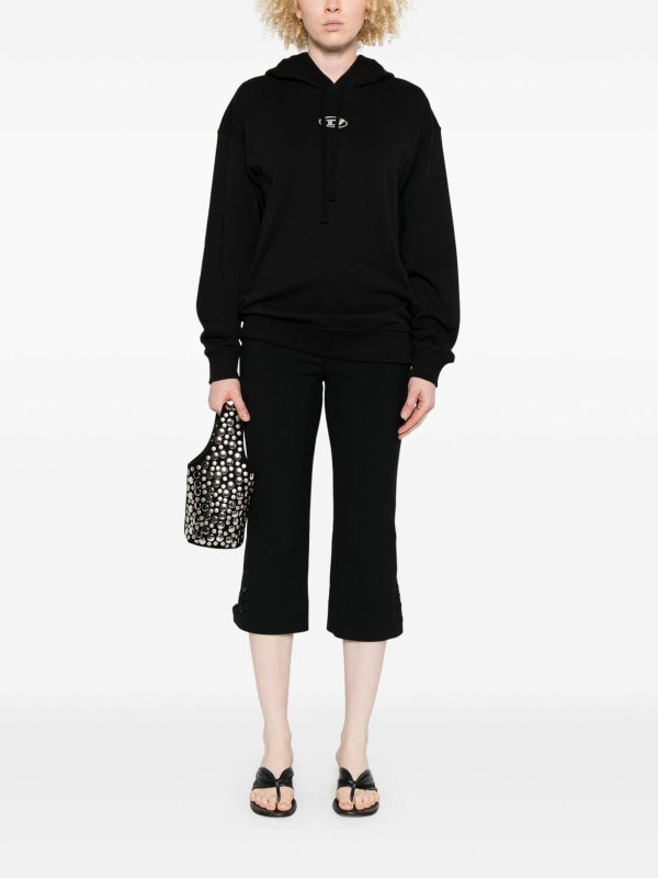 Black Cotton  Hoodie shop online: DIESEL