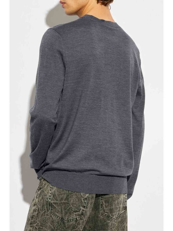 DSQUARED2: crew necks online - Grey Virgin Wool Sweater