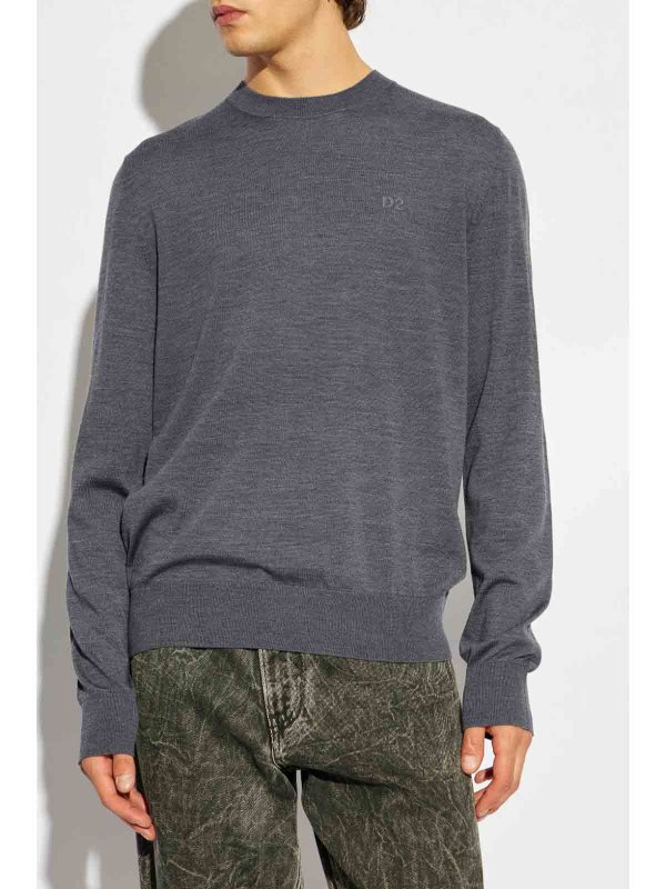 DSQUARED2 buy online Grey Virgin Wool Sweater
