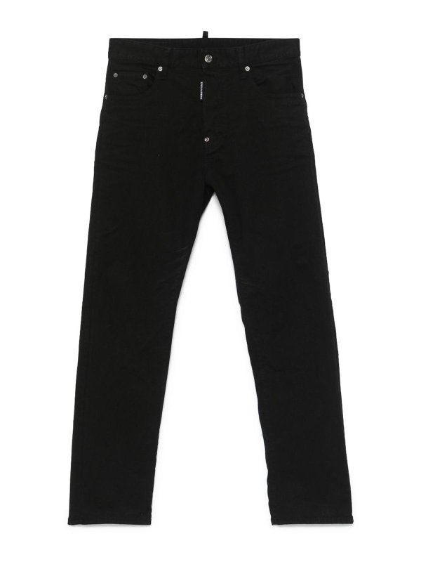 DSQUARED2: bootcut jeans - Black Stretch-Cotton Jeans