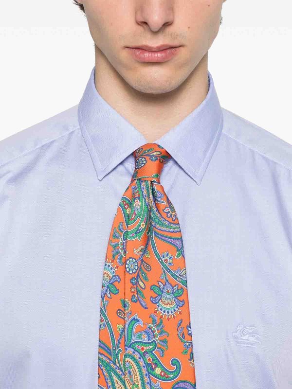 ETRO: shirts online - Light Blue Cotton Shirt