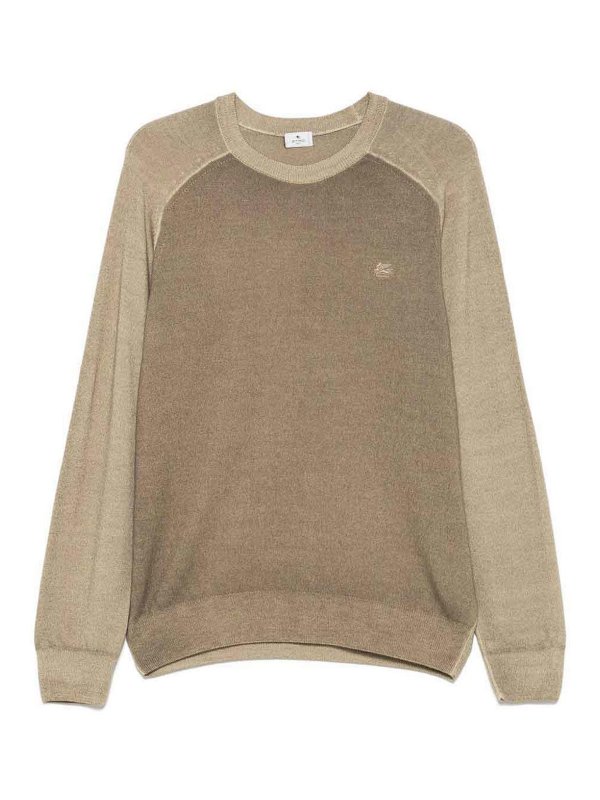 ETRO: Pull col rond - Pull Col Rond - Marron Clair