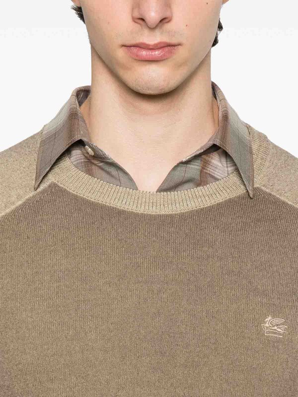 Pull Col Rond - Marron Clair shop online: ETRO