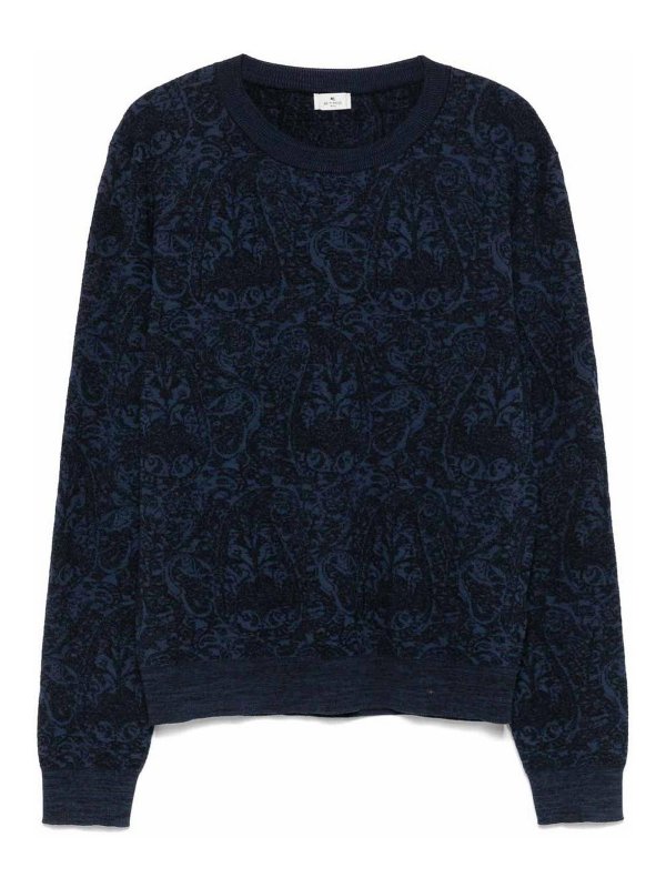 ETRO: maglia collo rotondo - Maglione blu