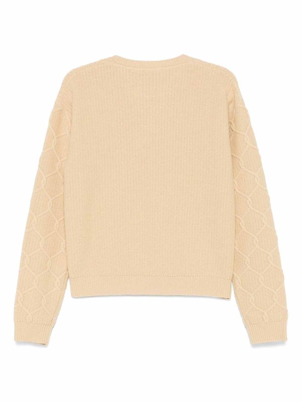ETRO: crew necks online - Beige Wool-Cashmere Blend Sweater