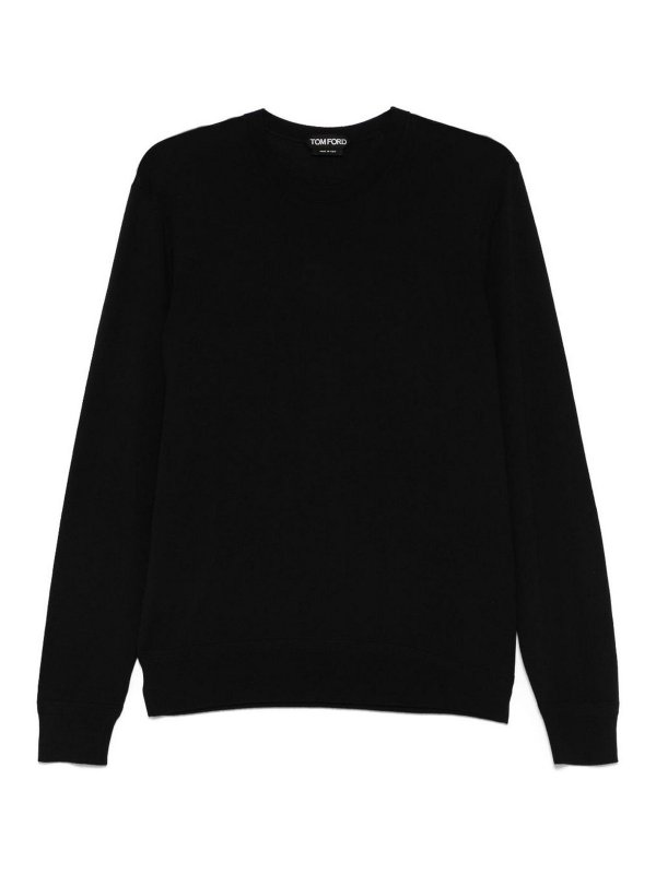 TOM FORD: maglia collo rotondo - Maglione di lana nera