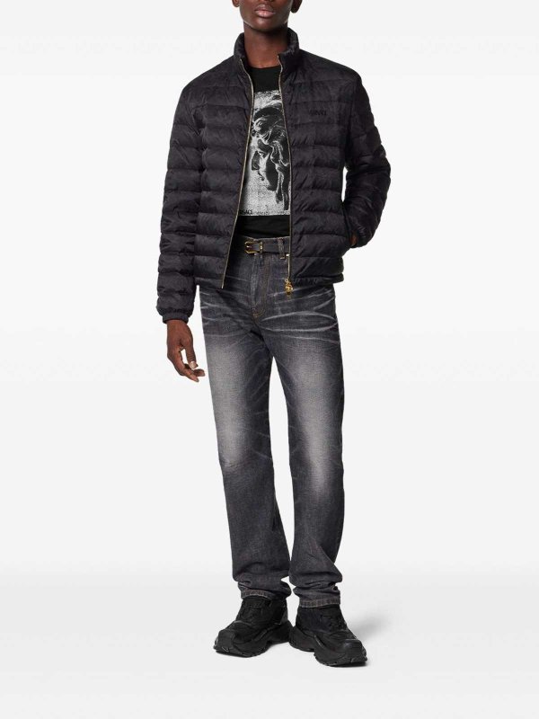 Black Cotton T-Shirt With Print shop online: VERSACE