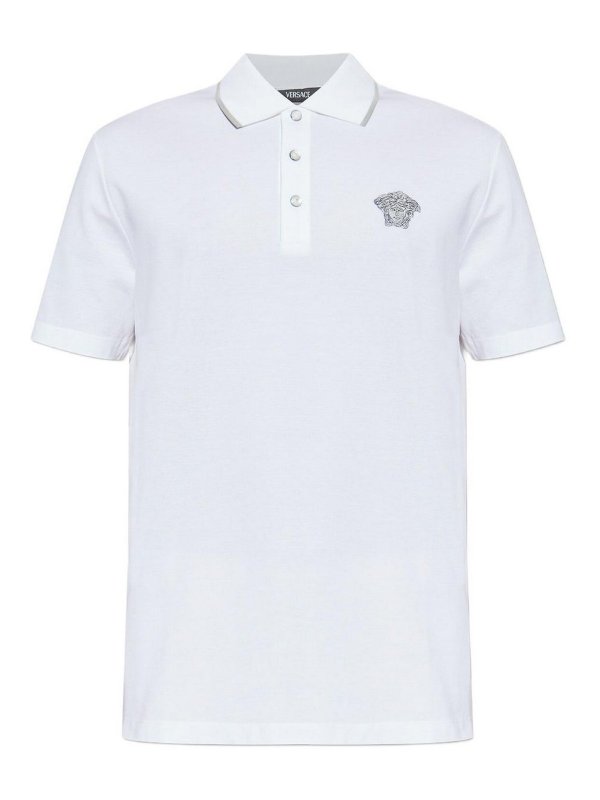 VERSACE: Poloshirts - Poloshirt - Weiß