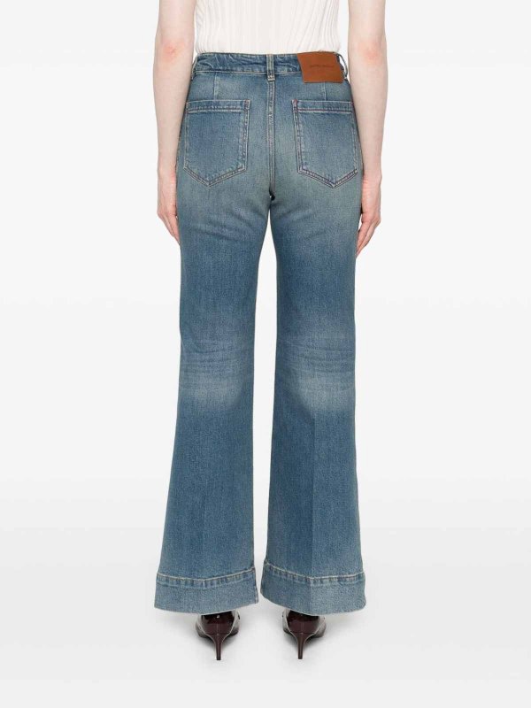 Stretch Jeans With Logo Patch shop online: VICTORIA BECKHAM