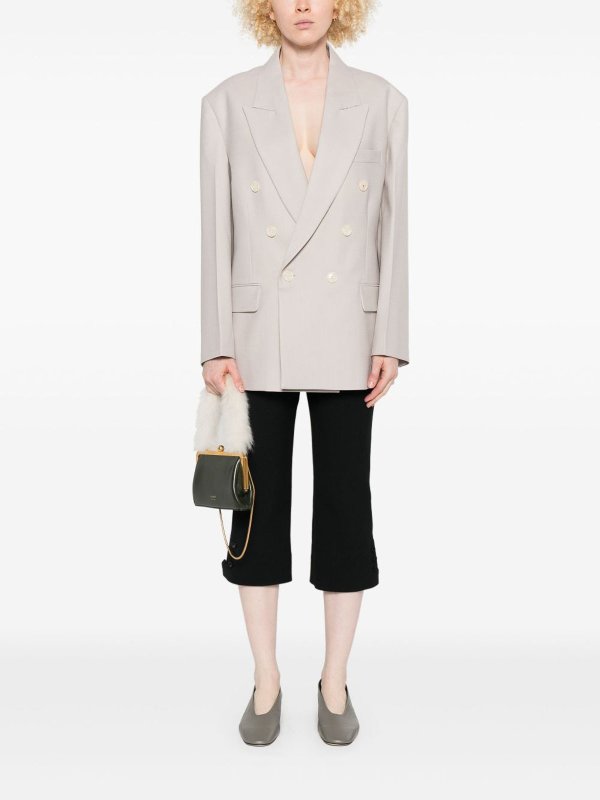 VICTORIA BECKHAM buy online Beige Double-Breasted Blazer