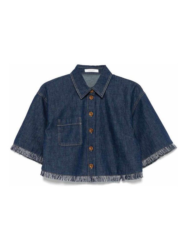 ZIMMERMANN: shirts - Indigo Blue Cotton Denim Shirt