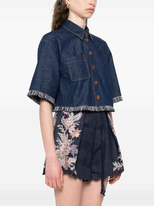 ZIMMERMANN buy online Indigo Blue Cotton Denim Shirt