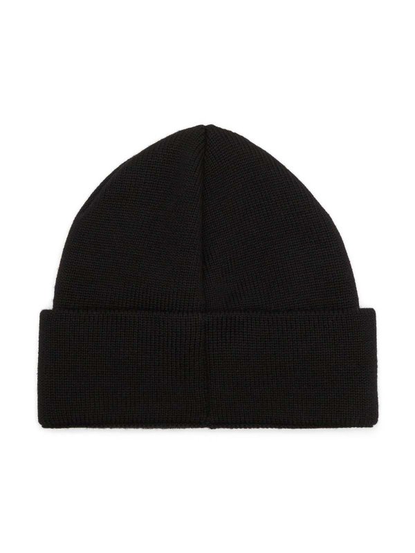 DSQUARED2: hats & caps online - Black Wool Knitted Hat