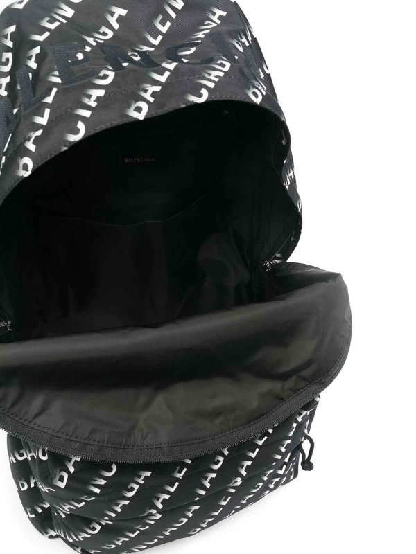 Black Backpack With Logo Print Replica 
online: BALENCIAGA