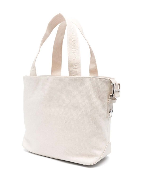 The Best Shops HOGAN: totes bags - Cotton Tote Bag In White