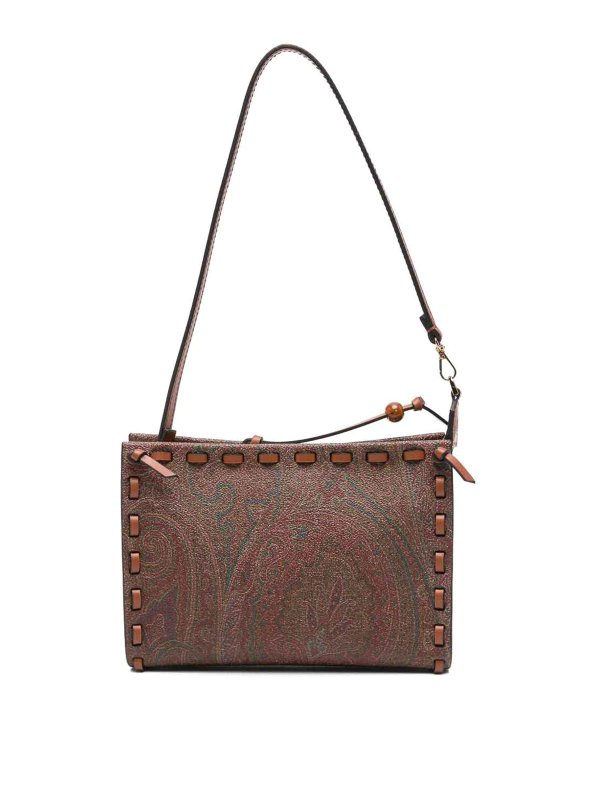 ETRO: shoulder bags - Brown Calfskin Shoulder Bag
