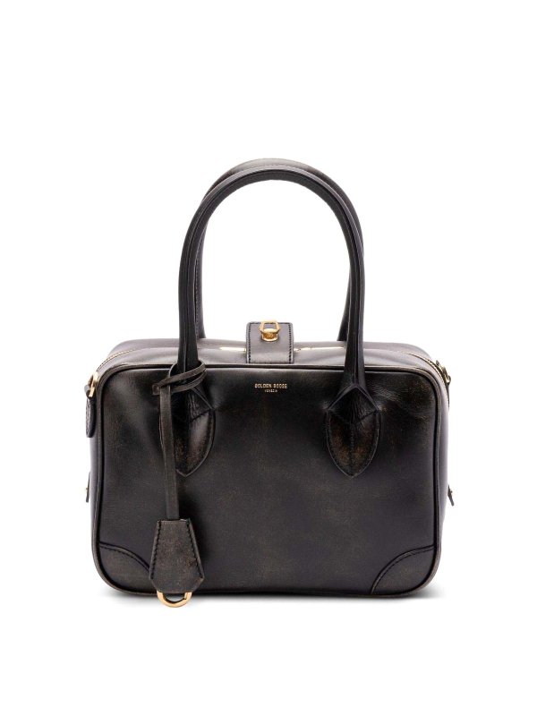 GOLDEN GOOSE: shopper - VITA TOTE BAG in pelle nera